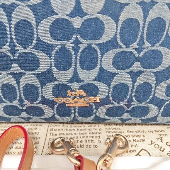 🥳🥳Coach Laurel Shoulder Bag Denim - Picture 2 of 11